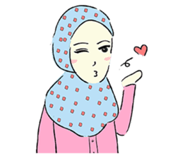 Lovely Aesha (Pastel Hijab) sticker #6421517