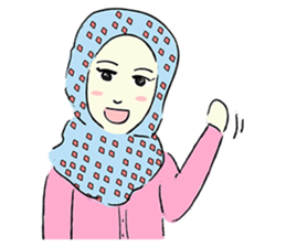 Lovely Aesha (Pastel Hijab) sticker #6421519
