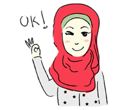 Lovely Aesha (Pastel Hijab) sticker #6421523