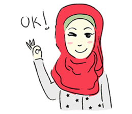 Lovely Aesha (Pastel Hijab) sticker #6421523