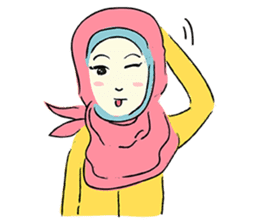 Lovely Aesha (Pastel Hijab) sticker #6421524