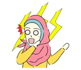 Lovely Aesha (Pastel Hijab) sticker #6421527