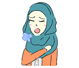 Lovely Aesha (Pastel Hijab) sticker #6421531