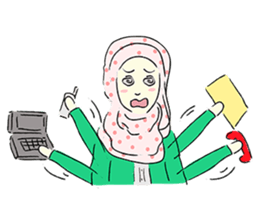 Lovely Aesha (Pastel Hijab) sticker #6421534