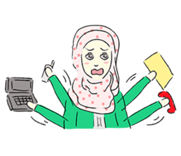 Lovely Aesha (Pastel Hijab) sticker #6421534