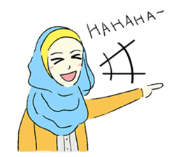 Lovely Aesha (Pastel Hijab) sticker #6421536