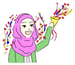 Lovely Aesha (Pastel Hijab) sticker #6421544