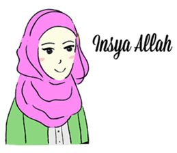Lovely Aesha (Pastel Hijab) sticker #6421546