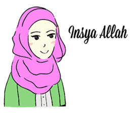 Lovely Aesha (Pastel Hijab) sticker #6421546