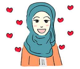 Lovely Aesha (Pastel Hijab) sticker #6421549