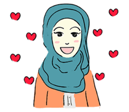 Lovely Aesha (Pastel Hijab) sticker #6421549