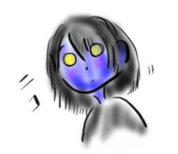 Woman ghost Sticker2 sticker #6422344