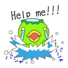 Cat and Pig and Kappa sticker #6423343