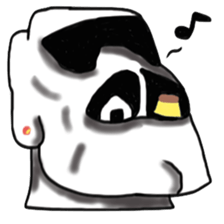 Horrible Moai statue sticker #6423734