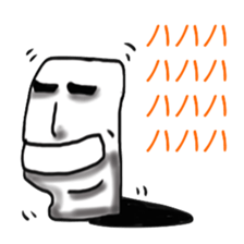 Horrible Moai statue sticker #6423751