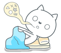 White cat Purupuru! sticker #6423920