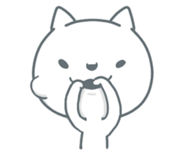 White cat Purupuru! sticker #6423924