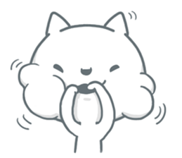 White cat Purupuru! sticker #6423925