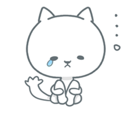 White cat Purupuru! sticker #6423930