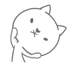 White cat Purupuru! sticker #6423931