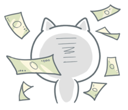 White cat Purupuru! sticker #6423935