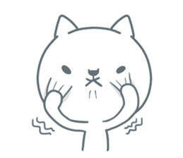 White cat Purupuru! sticker #6423945