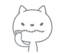 White cat Purupuru! sticker #6423948