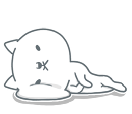 White cat Purupuru! sticker #6423957