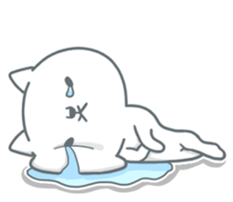 White cat Purupuru! sticker #6423958