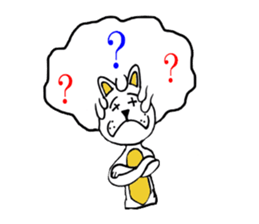 Cat of the afro hair sticker #6424088