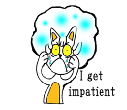 Cat of the afro hair sticker #6424091