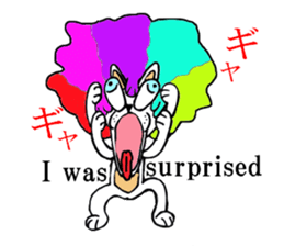 Cat of the afro hair sticker #6424096