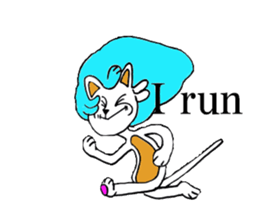 Cat of the afro hair sticker #6424097