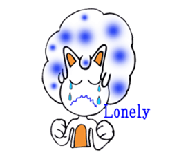 Cat of the afro hair sticker #6424104