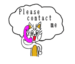 Cat of the afro hair sticker #6424112