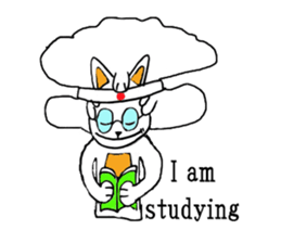 Cat of the afro hair sticker #6424119