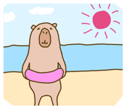 Capybara paradise sticker #6424942