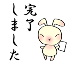 The wabi and sabi rabbit3 sticker #6425615