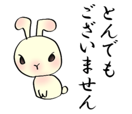 The wabi and sabi rabbit3 sticker #6425624