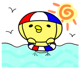 Chicks and mosquito sticker #6426605