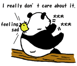 Giant panda say Tatemae(Ver.English) sticker #6428240
