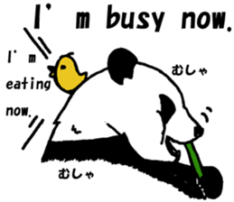 Giant panda say Tatemae(Ver.English) sticker #6428241