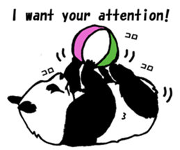 Giant panda say Tatemae(Ver.English) sticker #6428246