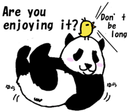 Giant panda say Tatemae(Ver.English) sticker #6428247