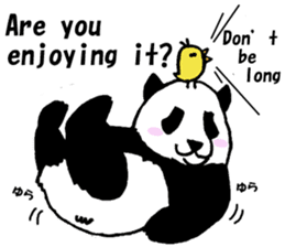 Giant panda say Tatemae(Ver.English) sticker #6428247