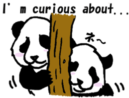 Giant panda say Tatemae(Ver.English) sticker #6428250