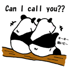 Giant panda say Tatemae(Ver.English) sticker #6428252