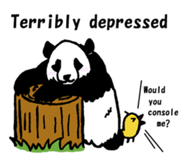 Giant panda say Tatemae(Ver.English) sticker #6428253