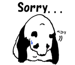Giant panda say Tatemae(Ver.English) sticker #6428259