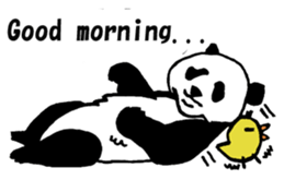 Giant panda say Tatemae(Ver.English) sticker #6428264